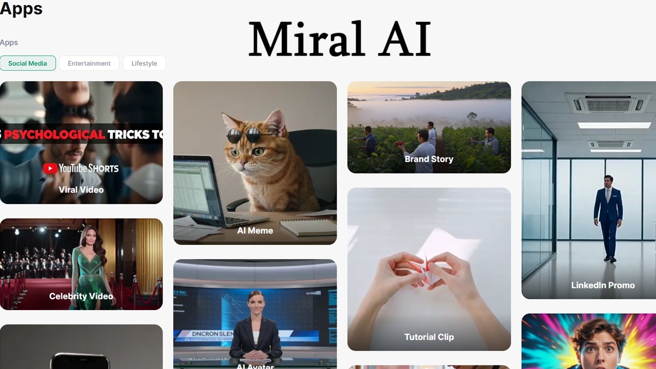 Miral AI: One Platform for Images, Videos, Music, and Documents